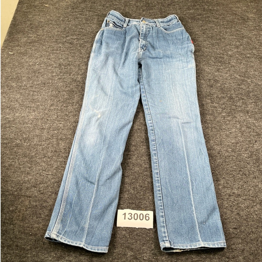 Braxton Stretch Jeans Women 14 Blue Denim Cotton Medium Wash Casual Straight Leg